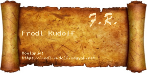 Frodl Rudolf névjegykártya